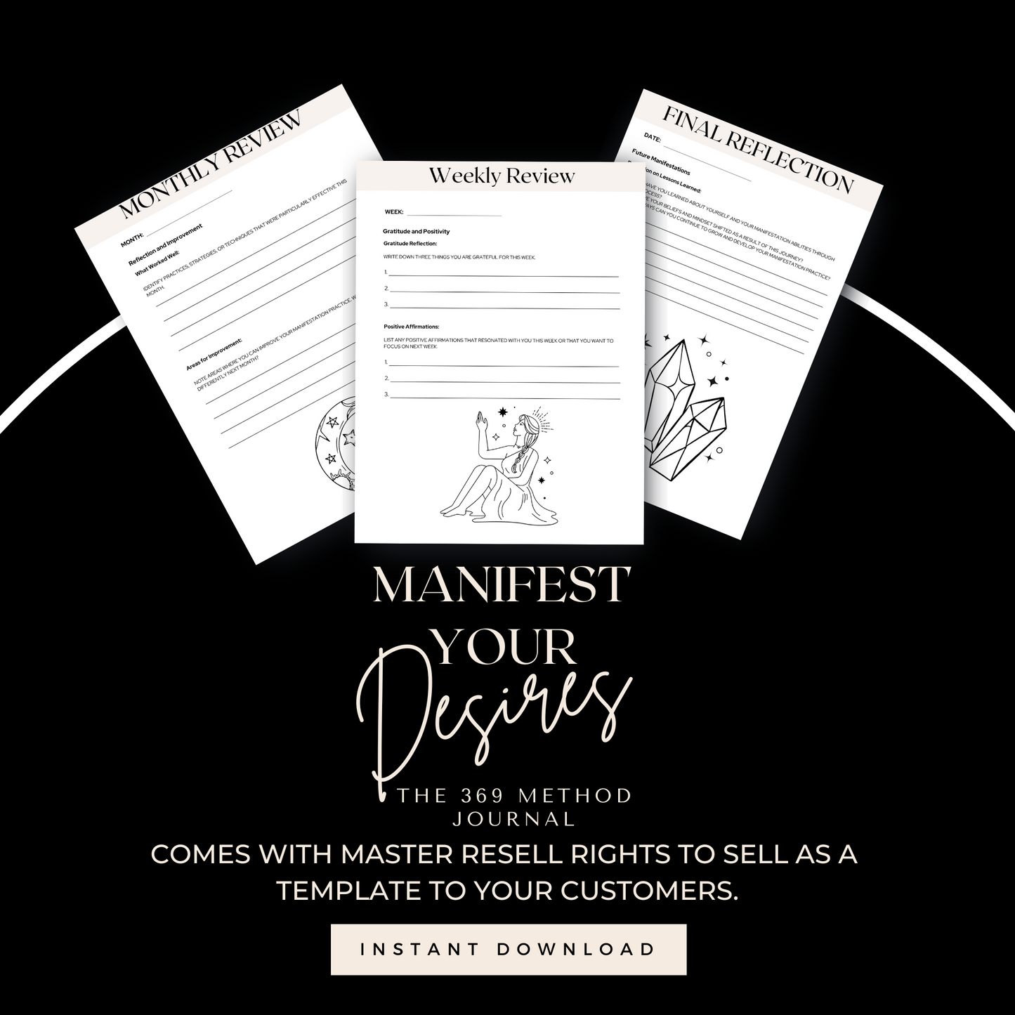 Manifest Your Desires: The 369 Method Journal